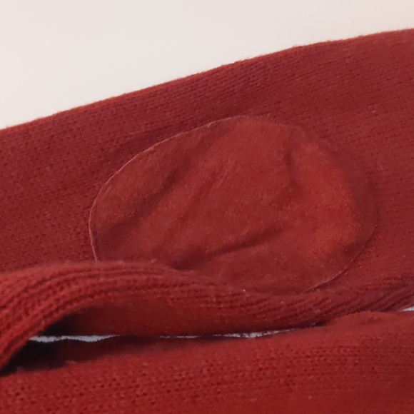 Vtg 70's City Splits Suede Sweater Elbow Jacket Men's Sz XL Maroon - Picture 8 of 10